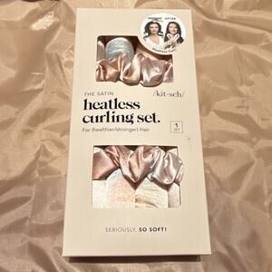 Kitsch Satin Heatless Curling Set Sunset Tie Dye 1in Soft Multicolor